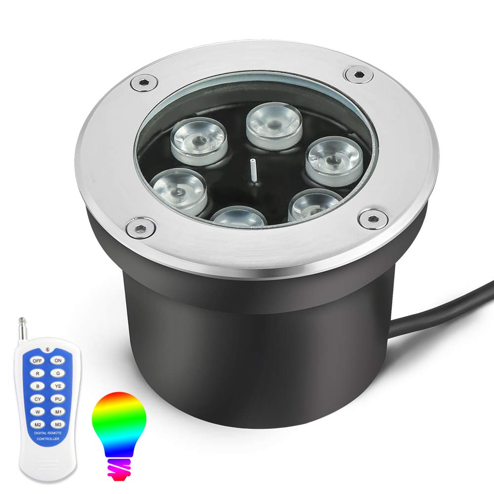 RSN LED Landscape Lighting 18W RGB Underground Light IP65